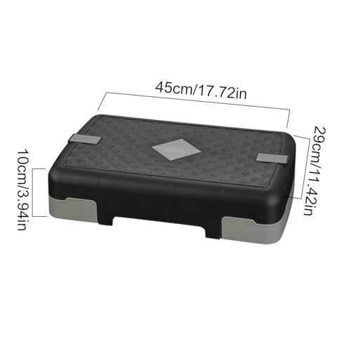 Exercise Step Exercising Training Steppers with Tension Bands | Multifunctional Aerobic Stand for Adults Men Women Indoor Home Sports Floor Exercising - color: Gray