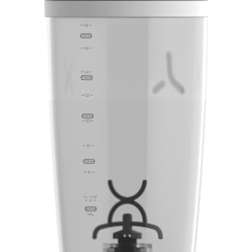 Promixx Original Shaker Bottle - Battery-powered for Smooth Protein Shakes - BPA Free, 20oz Cup (White) - color: White
