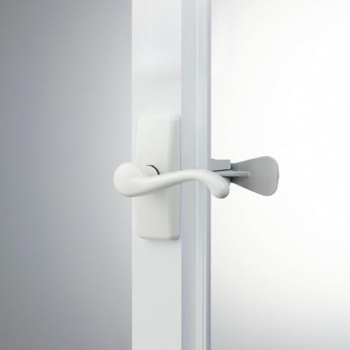 Ideal Security GL Lever Handle Set for Storm Doors and Screen Doors, Storm Door Handle Replacement, Screen Door Handle, White - color: White