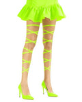PENTA ANGEL Rave Leg Wraps Elastic Leg Grater Straps Legging Costume Accessories for Women Concert Festival Halloween Outfit - color: Green/Yellow