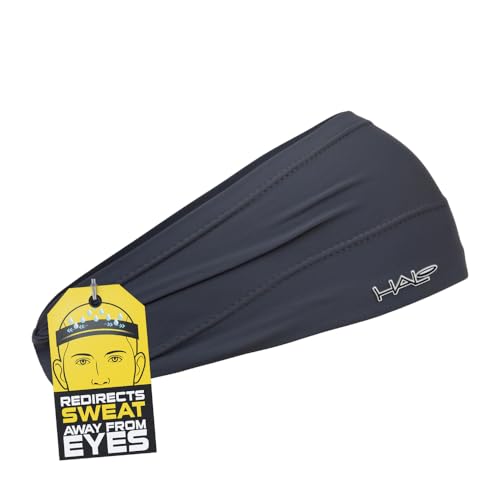 Halo Headband Bandit - 4" Wide Pullover Sweatband Running Headband Men Women Absorbent Soft Comfortable.Channels Sweat Out of Your Eyes Keeps Hair in Place No-Slip - color: Charcoal