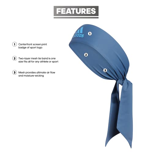 adidas Alphaskin Tie Headband - color: Tie/1/Wonder Steel Blue/Pulse Blue