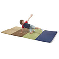 Factory Direct Partners SoftScape 4ft x 6ft Runway Tumbling Mat - Soft, Sturdy Foam, 3-Fold Exercise Mat - color: Earthtone