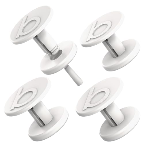 Replacement Buttons for Bogg Bag Handle Strap – Hard Plastic 3D “b” Rivets Match New Bogg Bag Style – White Color Fits Original, Baby, and Bitty Totes – Durable Replacement Accessories - color: 3D B White