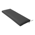 QILLOWAY Indoor/Outdoor Bench Cushion, Thick Upholstery Foam Couch Swing Pads with Ties,48-Inches,Dark Grey - color: Dark Grey