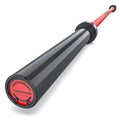 7FT Alloy Steel Olympic Barbell, 1500LB 45LB | 28mm knurled grip bar with needle bearings, chrome finish, 2-inch plate fit, and 1500LB capacity for heavy lifts - color: Black&Red