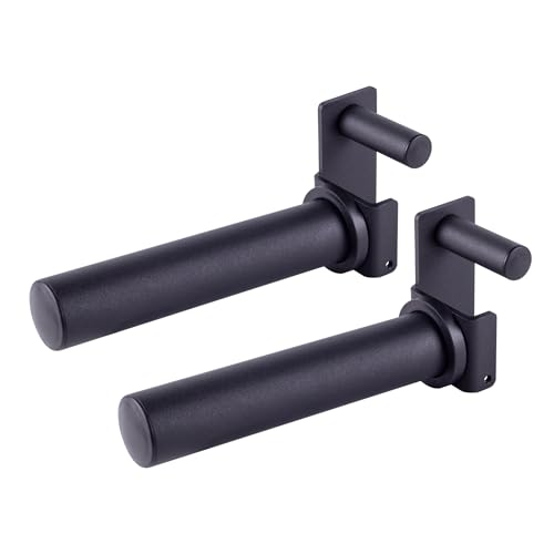 AmStaff Fitness Olympic Weight Plate Holder for Power & Squat Racks – Fits 2x2, 2.33x2.33, 3x3 Inch Tubes, 1" Hole – Storage Horns for Weight Plates on Power Rack – Pair - style: 2"x2" Tube Racks