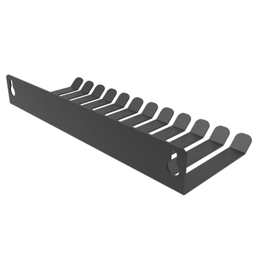 Wall Mount Cable Hanger Cable Rack Organizer Holder with 11 Slots or Cord Management Cable Storage (9INCBH)