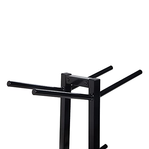 Power Systems Medicine Ball Storage Rack Only – Double Med Ball Tree Holds 10 Balls, Vertical Gym Organizer Stand for Home Gym, Fitness Studio & Commercial Equipment Storage, Black