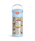 THERMOS FUNTAINER Water Bottle with Straw, 12oz, Construction | Kids Stainless Steel Insulated Water Bottle, Keeps Drinks Cold Longer for School & Play, BPA-Free - color: Construction, size: 12 Ounces