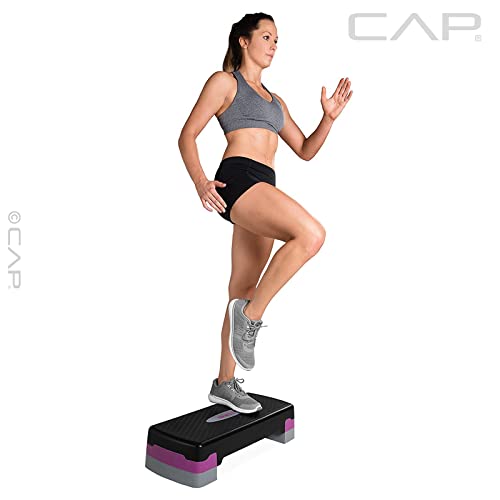 Tone Fitness Compact Aerobic Step Platform | Exercise Step - style: Black/Purple
