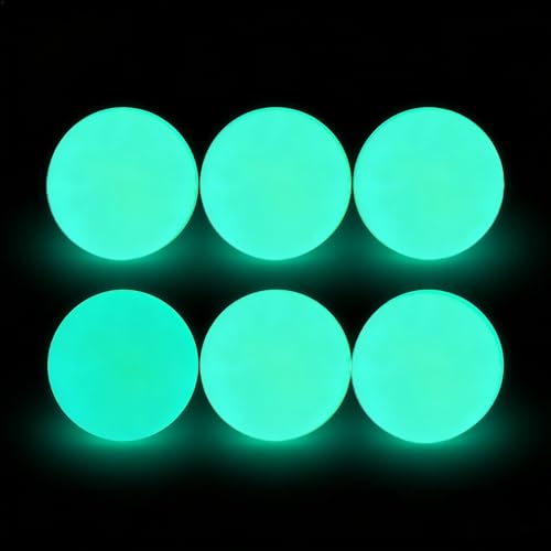 6PCS Glow in The Dark Lacrosse Ball, 8" Street Hockey Balls Training Sport Ball for Indoor Outdoor Sports Night Practice