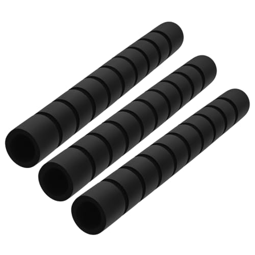 POPETPOP 3 Pcs Pull-up Bar Grips, Non-Slip Foam Tubing Grips, Thick Sponge Bar Adapter, Pull-up Sleeves for Strength Training Equipment (Black)