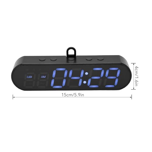 Portable Gym Timer, LED Display Interval Timer with Time Progress Bar/Rounds, Countdown/Up Stopwatch, Buzzer & Rechargeable Powered Battery Workout Timer for Home Gym Fitness