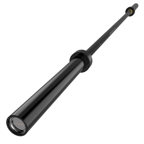 HANDBODE Olympic Barbell 6.5 ft/7 ft, 2 Inch Straight Womens Bars, 35 lb/45 lb Weight Bar, 1000 lb High-Capacity, for Weightlifting, Bench Press, Deadlift, Squat, Home Gym Strength Training - color: 7 ft Barbell 45 lb, 1000 lb, Black