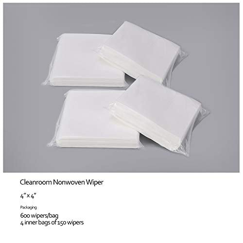 AAwipes Cleanroom Wipers 4x 4 (1200 Pcs, Cellulose/Polyester Blend, Grade A, 68GSM) Lint Free Wipes 4" x 4" for Lab, Electronics, Pharmaceutical, Printing and Semiconductor Industries