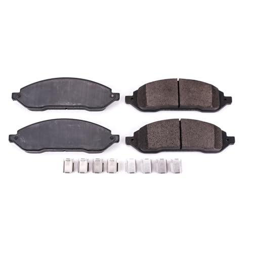 PowerStop Front Brake Pads for Ford Freestar 2004-07 | Mercury Monterey 2004-07 - Z17 Ceramic Brake Pads with Installation Hardware, 17-1022 - style: 17-1022