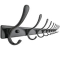 SKOLOO Coat Rack Wall Mounted - 10 Hooks, Heavy Duty, Stainless Steel, Metal Wall Hangers, Sturdy Coat Hooks for Hanging Coats, Jacket, Clothes, Hat, Black - color: Black, size: 10 Hook(1 Pack)