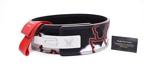 Anime Weight Lifting Lever Belt | 10mm Premium Leather Weightlifting Belt for Powerlifting, Bodybuilding, Deadlift, Squats, Exercise Workout | Heavy Duty Gym Belt Best for Men & Women - color: Gear 5, size: Small