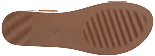 Amazon Essentials Women's Two Band Ankle Strap Open Toe Flatform Sandal - color: Cognac, size: 9.5