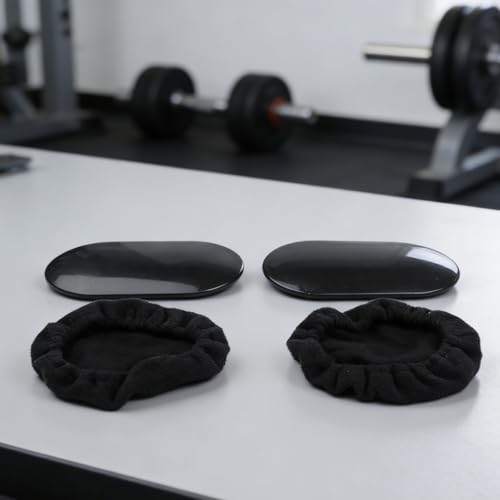 Core Sliders, Dual-Sided Gliding Discs for Full Body Muscle Training, Portable Fitness for Abdominal Arm Leg Glute Workout, Home Gym Yoga Pilates Training Tool 2 Pack(Black) - size: Black