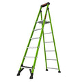 Little Giant Ladders, MightyLite 2.0, 8' Stepladder with Ground Cue, Fiberglass, Type IAA, 375 lbs Weight Rating, (15408-001), Green - size: 8 Ft.