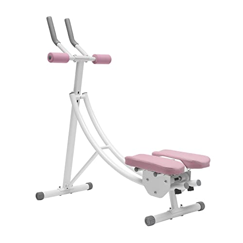 Dual Track Ab Machine for Home Abs Workout Foldable Core Trainer | Foldable Ab Machine featuring 330 lbs capacity rotating knee pad LED display and 3 level adjustable core workout design