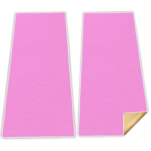 Hot Yoga Towel Non-Slip, 2 Pack Thick & Soft Yoga Mat Towel, Sweat Absorbent, with Grip Dot, 72" x 26", Yoga Towel for Hot Yoga, Pilates, Fitness and Gym Workouts, Light Purple