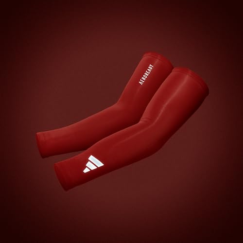 adidas Climacool Compression Arm Sleeves - color: Red, size: Adult Large/Extra-Large
