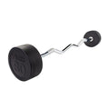 Body-Solid Rubber Coated Fixed Weights Curl Barbells - Weighted Bar for Weightlifting Exercise, Bodybuilding, Strength Training, Squat Rack & Bench Press - style: 80lbs.