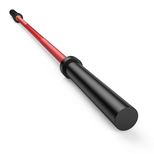 7ft Olympic Barbell 45 lb - 1000LB Capacity Weight Lifting Bar with Hard Chrome Finish, 28mm Grip & Needle Bearings, Fits 2" Plates for Powerlifting, Deadlift, Bench Press, and Home Gym