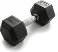 5-100 lb Rubber Hex Dumbbell Set - size: 65 lb