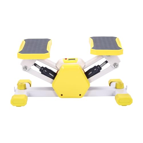 Mini Steppers for Exercise at Home, Stair Steppers Machine with Resistance Bands and Super Quiet Design, Portable Home Exercise Equipment with LCD Monitor, 300LBS Loading Capacity