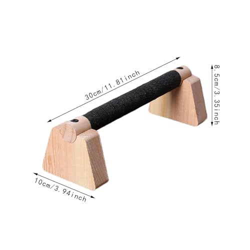 Qianly 2 Pieces Push Up Bar Wooden Parallettes Bar for Men Women Portable Sturdy Structure Push Up Stand for Exercise Floor Workout, 30CM