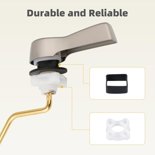 Universal Metal Toilet Handle Lever Replacement, Side Mount, Brushed Nickel | Solid Brass Toilet Flush Handle Compatible with Kohler/American Standard/ TOTO/Gerber, Stainless Steel Chain, Easy to Install - color: Brushed Nickel, style: Side Mount Design