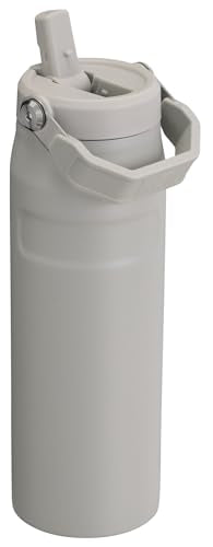 Stanley IceFlow Flip Straw 2.0 Water Bottle 24 OZ | Built-In Straw with Larger Opening | Lightweight & Leak-Resistant | Insulated Stainless Steel | BPA-Free | Ash - color: Ash, size: 24 Ounces