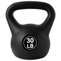 ALTLER Vinyl Plastic Concrete Kettlebell 10-50LBS Safe Strength Training Kettlebell Anti-Slip Grip Weight for Home Workouts and Men/Women/Beginners - size: 30LB
