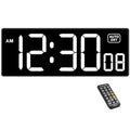 Soobest Digital Wall Clock with Seconds for Gym | Remote Countdown Timer, Large LED Display, 5 Dimmer (10.2 Inch White) - color: 10.2” White