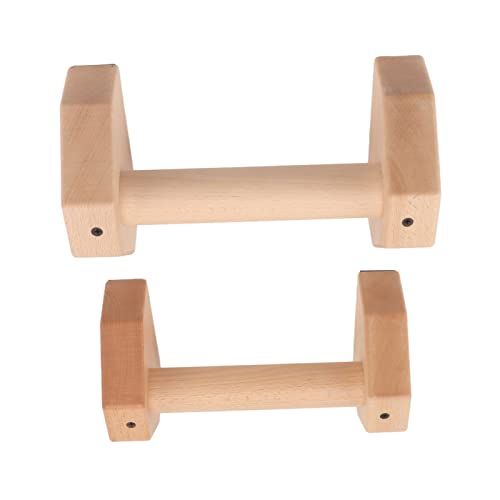 2pcs Wooden Push Up Handles, Anti Slip Pushup Bar with Silicone Pads, Joint Friendly Parallettes for Calisthenics Handstand and Floor Workouts for Men Women - size: 30cm / 11.8in