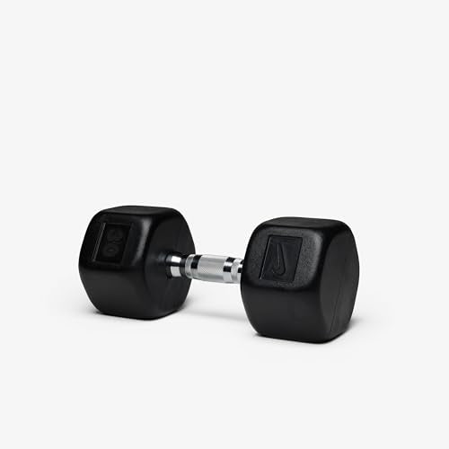Nike Rubber Hex Dumbbell Pair - color: Black / Black, size: 30 lb