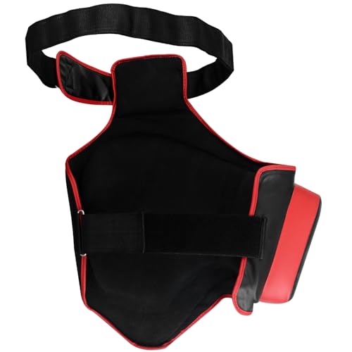 ROAR-INT MMA Thigh Pad Kickboxing Muay Thai Pads Boxing Leg Guard MMA, Punching, Taekwondo, Martial Arts Training Kick Leg Protector Guard - color: Red-Black, size: Left-Leg