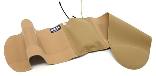 URSA Ankle Straps: Low-Profile, Soft, Stretchy & Breathable Transmitter Straps for Location Sound, Theatre, Wedding Shoots & More (Beige, Calf) - color: Beige, size: Calf