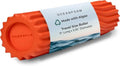 Oceanfoam Ripple Travel Foam Roller (11" x 3.35") Firm Mini Foam Roller for Physical Therapy, Deep Tissue Massage, Back Pain - High Density, Ergonomic Wave Textured - Yoga, Pilates, Exercise (Orange) - color: Orange