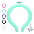 Neck Cooling Tube with Cold Insulated Bag,Neck Cooler Wraps,Reusable 18℃/64℉ Ice Neck Ring Wearable Body Cooling Products for Summer (Green) - color: Green