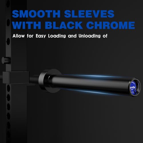 7ft-Olympic Barbell Bar, 2" Standard Straight Bars for 45 lb Weight Lifting | Bar for Bench Press/Powerlifting/Squats/Deadlift/Hip Thrusts/Lunges/Biceps- Home Gym Weight Bar- 2 Collars(1000lb Capacity) - color: Black