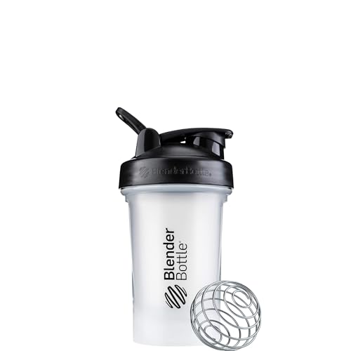BlenderBottle Classic V2 Shaker Bottle Perfect for Protein Shakes and Pre Workout, 20-Ounce, Clear/Black - color: Clear/Black, size: 20 Ounces