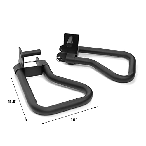 AmStaff Fitness Dip Bar Attachment for Squat & Power Rack – Compatible for 2x2" - 2.5x2.5" - 3x3" Inches Tube with 1-Inch Hole Racks – (Pair)