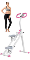 Stair Stepper for Home,Vertical Climber Workout Machine,Stair Stepper with Handlebar for Full-Body Exercise Stair Stepper with Stable Frame Adjustable Handlebar - color: Pink