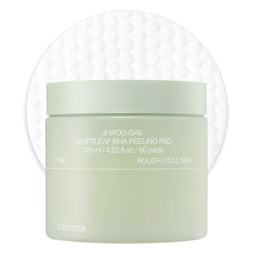 celimax Ji.Woo.Gae Heartleaf BHA Peeling Pad | Pore Care, Exfoliating Double-Side Toner Pads, Facial Peels, Hydrating, Tea Tree, For Acne Prone & Breakouts (60pads) - color: JWG Peeling Pad