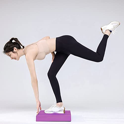 RiToEasysports Fitness Yoga Balance Mat, Balance Training Foam Pad Flat Support Soft Cushion High Exercise Yoga Mat Training Mats for Women Mats - color: Dark Rattan Purple